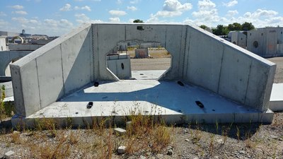 Civil engineering precast concrete structure